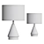 Elegant Metalized Glass USB Lamp 3D model small image 2