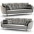 Sleek Modern Sofa ETHOS 3D model small image 1