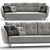 Sleek Modern Sofa ETHOS 3D model small image 2