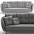 Sleek Modern Sofa ETHOS 3D model small image 6