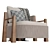 Mary& Minerva Teak Armchair Fabric 3D model small image 5