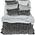 Checkered Cotton Quilt Cover 3D model small image 3