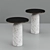 Modern Marble Martini Side Table 3D model small image 2