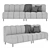 Rio Modular Sofa by Yunicov 3D model small image 3