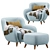 Ansil Happy Light Armchair - Comfortable Elegance 3D model small image 3