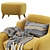 Ansil Happy Light Armchair - Comfortable Elegance 3D model small image 5