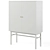 Sleek White Lewiston Cabinet, 96cm 3D model small image 1
