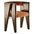Minimalist Teddy Dining Chair 3D Model 3D model small image 1