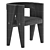 Minimalist Teddy Dining Chair 3D Model 3D model small image 4