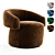 Modern Upholstered Armchair by Moroso 3D model small image 1