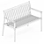 Scandinavian design outdoor bench 3D model small image 6