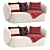 Modern Swell 2 Seater Sofa 3D model small image 1