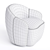 Modern Barba Armchair with Box Trick 3D model small image 3