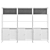 IKEA TROTTEN Cabinet Combination: Modular Storage 3D model small image 4