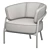 Elegant Nanì Meridiani Armchair 3D model small image 2