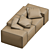 Modern Large 2-Seater Melia Sofa 3D model small image 2
