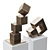 Contemporary Abstract Balance Cube Sculpture 3D model small image 2