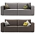 Loft Velvet Sofa Collection 3D model small image 4