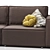 Loft Velvet Sofa Collection 3D model small image 5