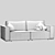 Loft Velvet Sofa Collection 3D model small image 10