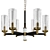 Black Brass Two-Tier Chandelier 3D model small image 1