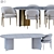 Elegant Linda Chair & Wave Table 3D model small image 2