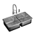 Elkay Kitchen Sink Faucet Set 3D model small image 3