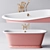 Elegant Avon Cast Iron Tub 3D model small image 1