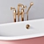 Elegant Avon Cast Iron Tub 3D model small image 2