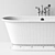 Elegant Avon Cast Iron Tub 3D model small image 3