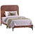 Velvet Single Bed Luka 3D model small image 1