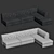 Luxury Tufted Lounge Seating Solution 3D model small image 3