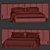 Luxury Bed 3D Model Options 3D model small image 5