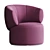 Elegant Comfort ROLF BENZ Chair 3D model small image 1