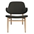 Elegant Umma Armchair with Velvet 3D model small image 2