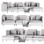 SODERHAMN 4-Seat Sectional Sofa 3D model small image 3