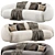 Contemporary Modular Julep Sofa 3D model small image 1