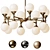 Retro-Inspired Opal Glass LED Chandelier 3D model small image 1