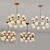 Retro-Inspired Opal Glass LED Chandelier 3D model small image 4