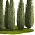 Coniferous Trees Set for Landscaping 3D model small image 5