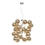 Satin Gold Atom Chandelier 3D model small image 1