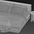 Elegant Louis Bed by Meridiani 3D model small image 5