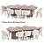 Modern Dining Set Collection Kit 3D model small image 1