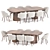 Modern Dining Set Collection Kit 3D model small image 2