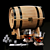 Twisted Whiskey Barrel Gift Set 3D model small image 5