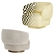 Elegant Swivel Chair in 4 Color Options 3D model small image 6