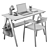 Modern Workspace Set with Macbook 3D model small image 1