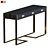 Jocise Black Narrow Console Table with Drawers 3D model small image 2