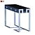 Jocise Black Narrow Console Table with Drawers 3D model small image 3