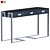 Jocise Black Narrow Console Table with Drawers 3D model small image 4